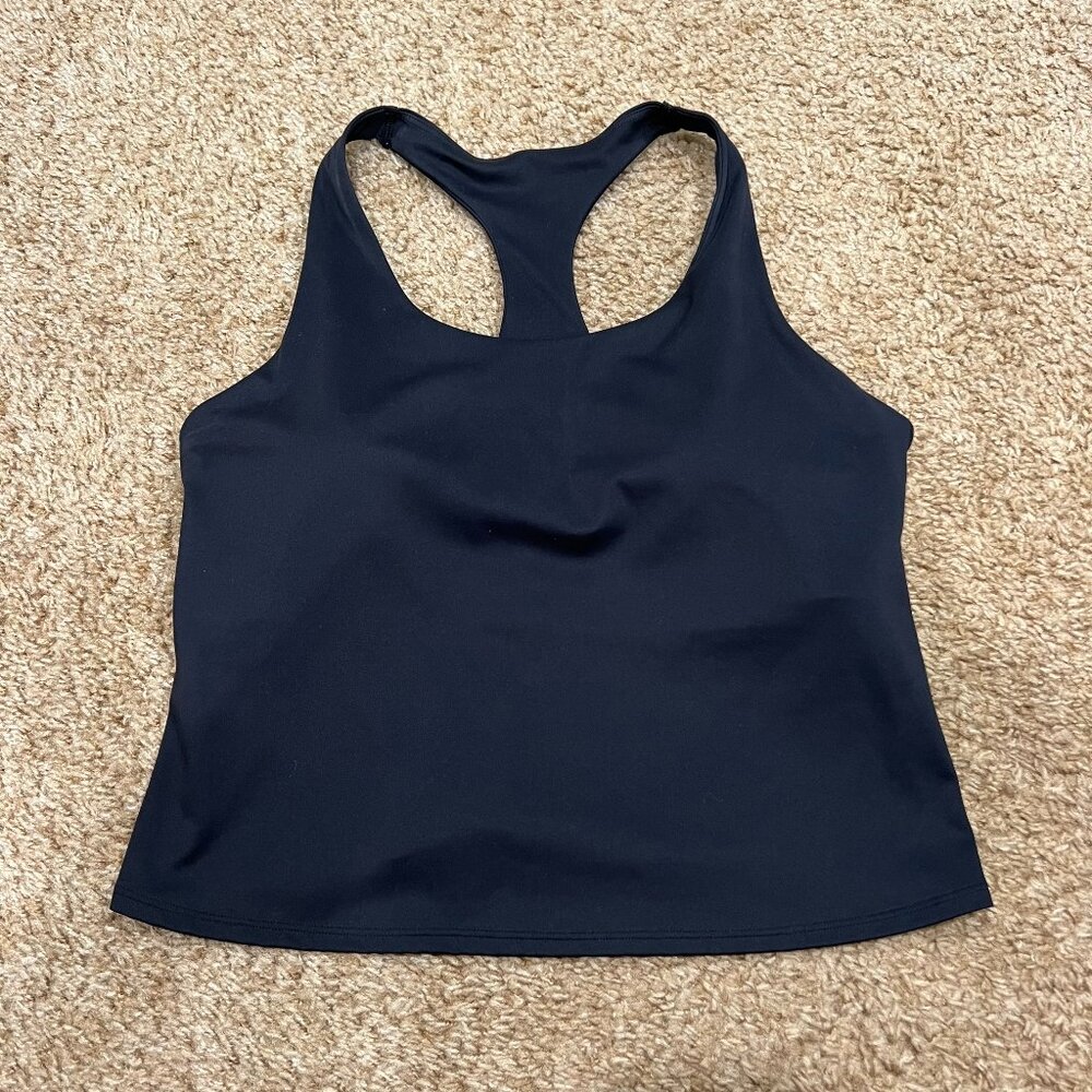 PowerSoft Cropped Racerback Tank Top
